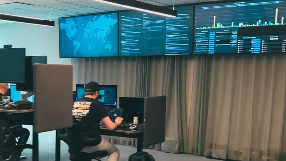 cybersecurity consultants in Truesec cybersecurity operations center.