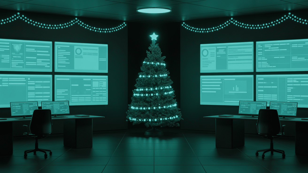 holiday themed security operations center